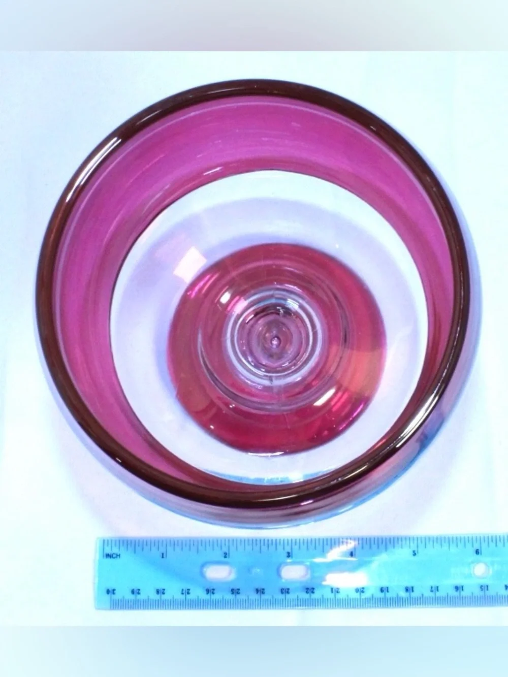 Vintage MCM Blackberry Julep Ruby Red Glass Chalice Goblet